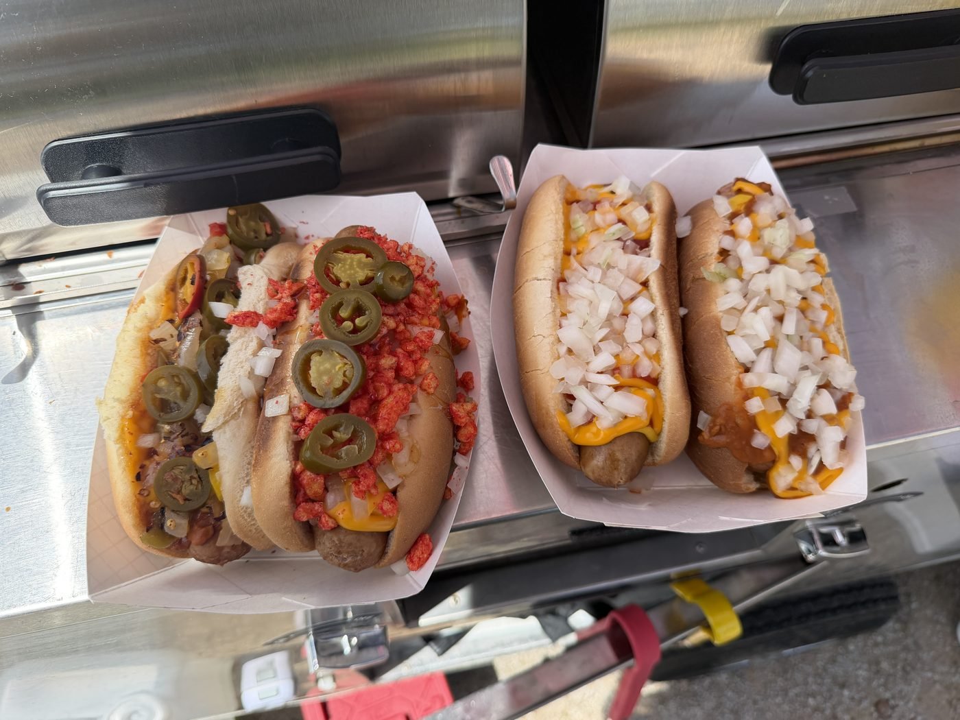Loaded Daily Dog hot dogs