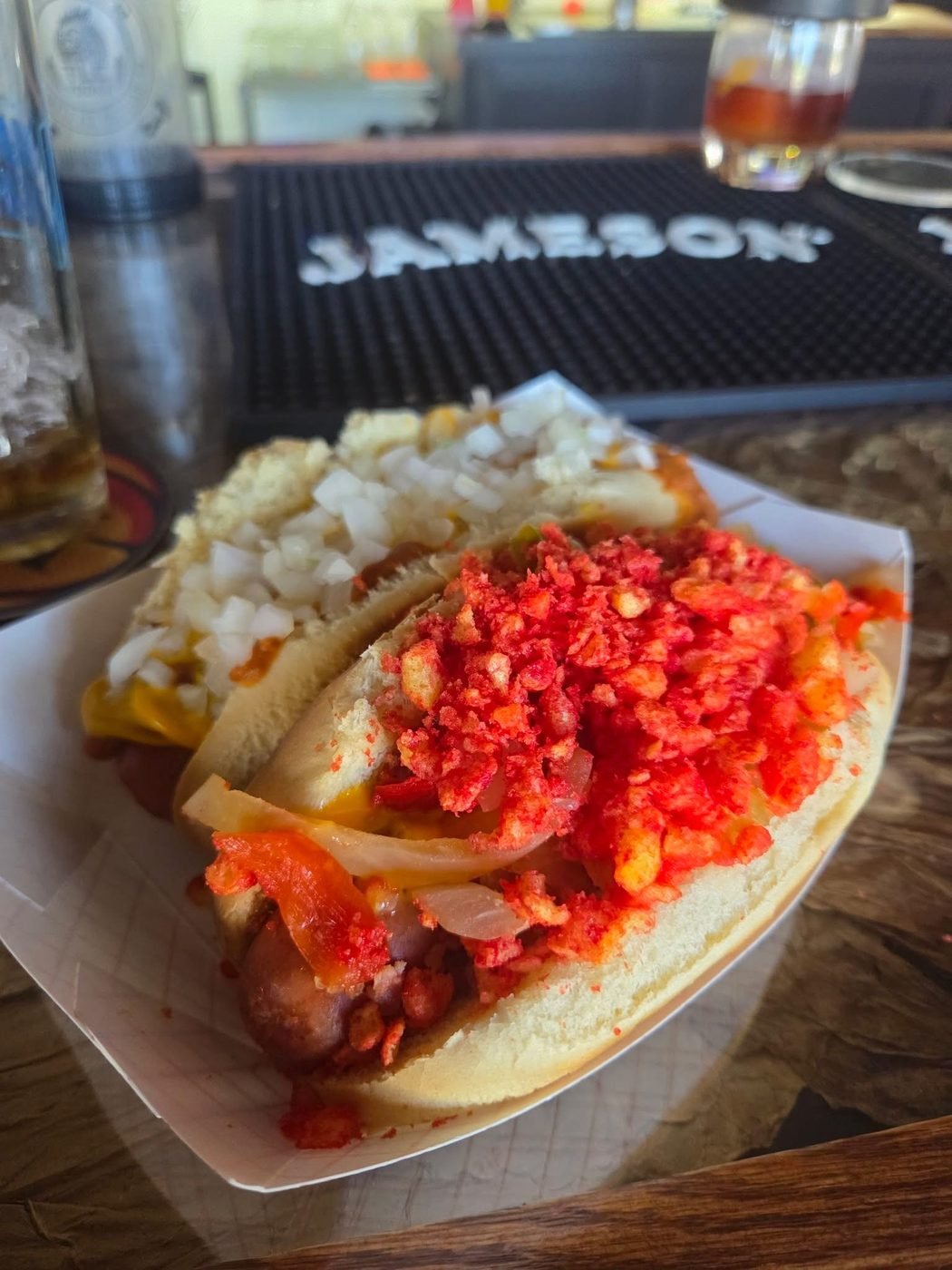 Daily Dog specialty hot dog close-up