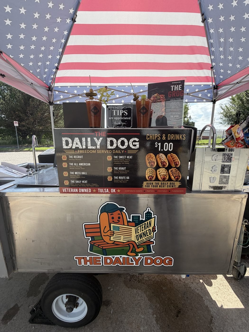 The Daily Dog event cart setup
